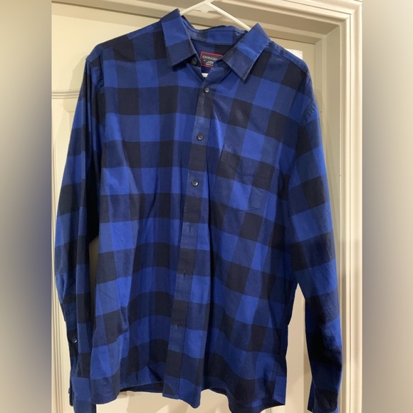 UNTUCKit blue and black men’s flannel. Size L - Picture 1 of 2